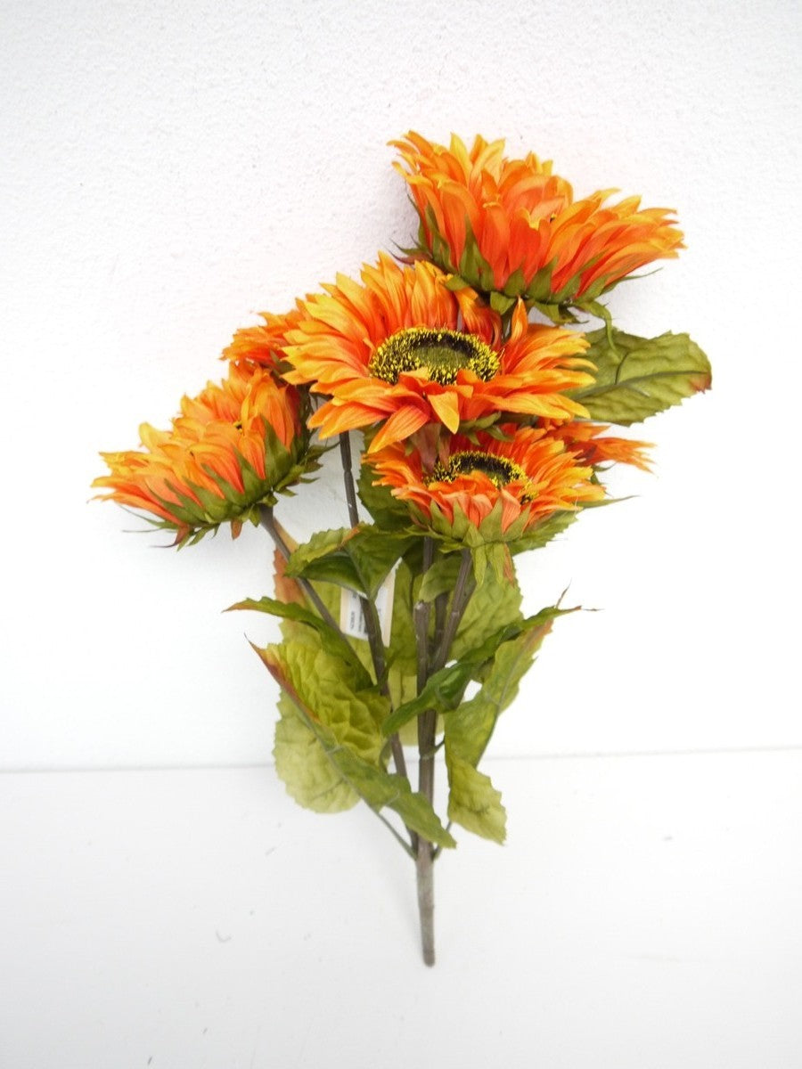 SS142388OR SUNFLOWER BUSH X6 22" ORANGE