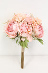 SS192070 PK/MAU  14" PEONY/HYD BOUQUET PINK/MAUVE