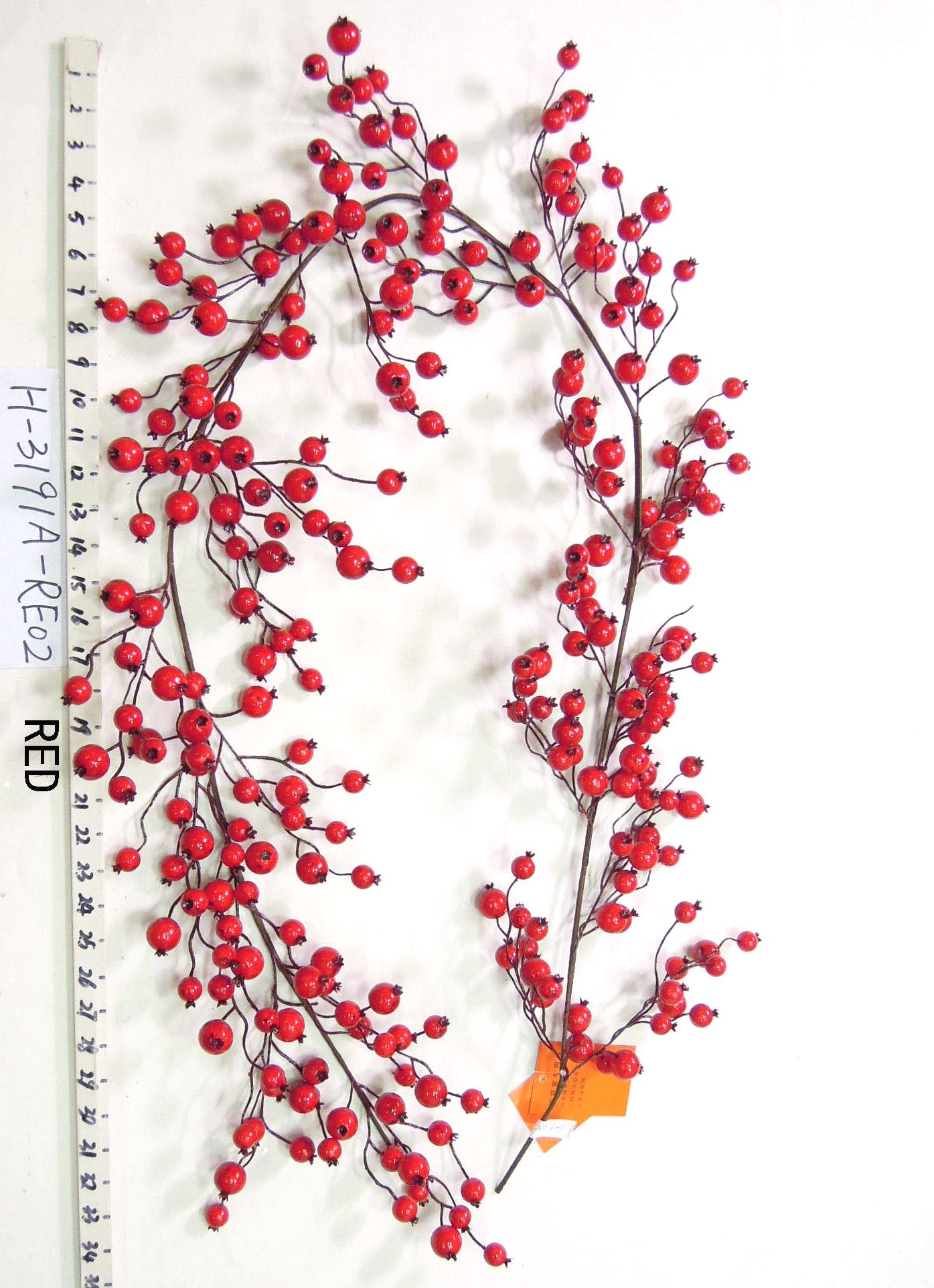 D227778 6' BERRY GARLAND RED