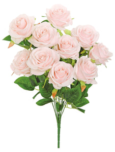 J4272-P BRIDAL ROSE BUSH X9 18" 3" BLOOMS PINK