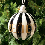 DS48-1000 GLASS ORNAMENT "BELIEVE"