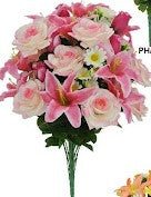 GB80359-PKBTY 28" LILIUM ROSE MIXED BUSH PK BEAUTY