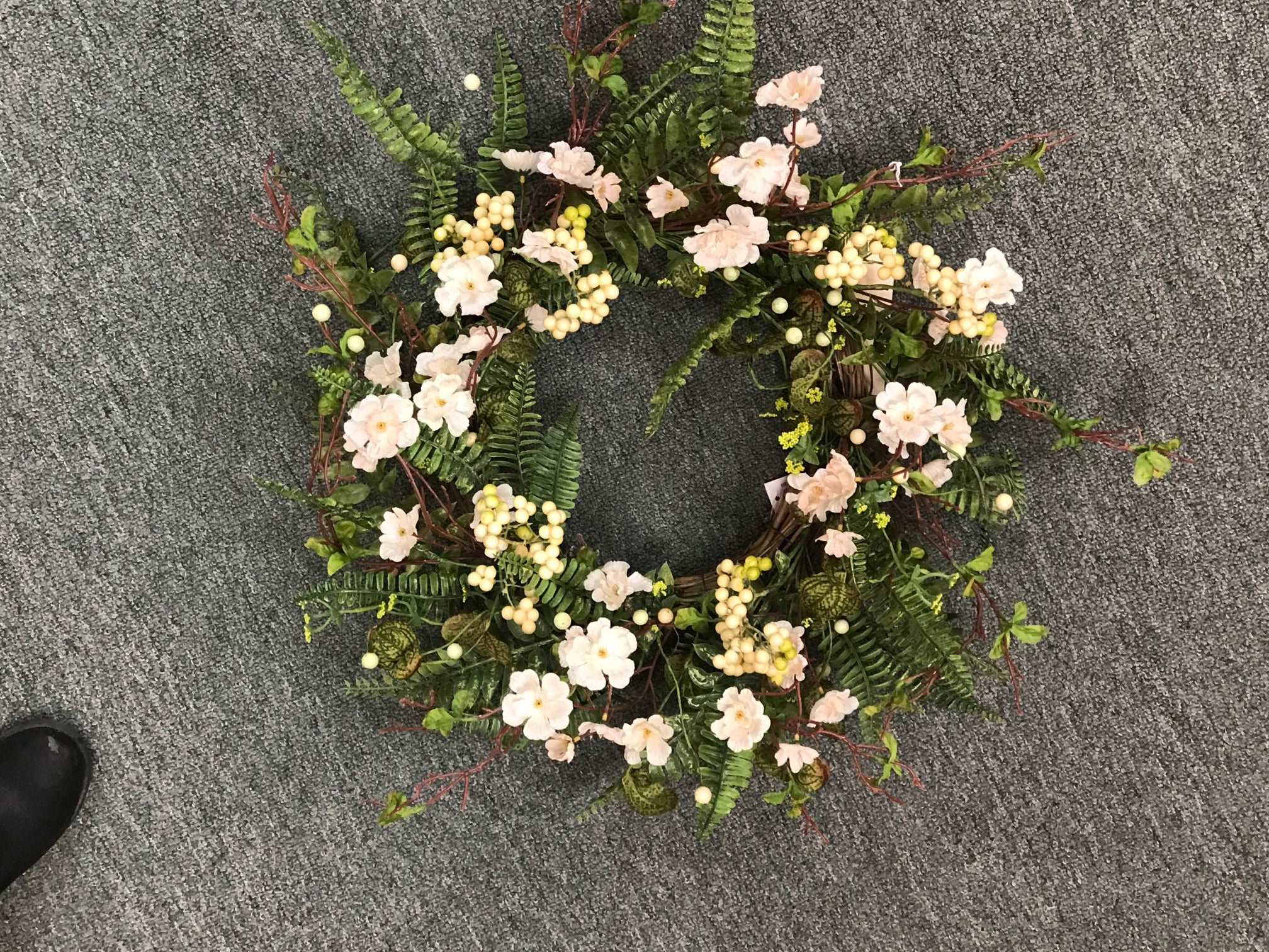 VYYW5125 WILD FLOWERS WREATH CREAM