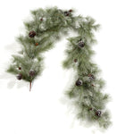 M411062 6' FROSTED MIXED PINE GARLAND