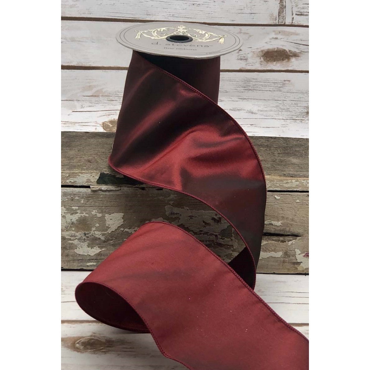 DS09-1863 TAFFETA BURGUNDY 2.5" 25YDS