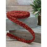 DS28-1371 TINSEL GARLAND ANT/GOLD 1" 3YDS