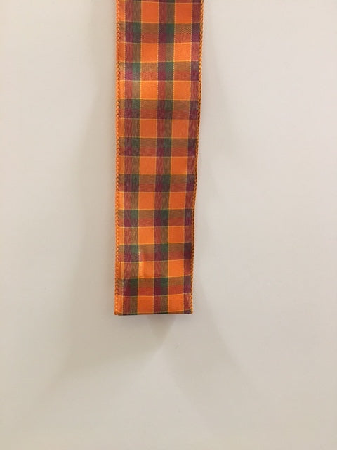 BIHP-040 HARVESTPLAID 2.5" 50YDS ORANGE/COPPER